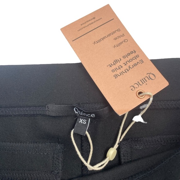 QUINCE Ultra Stretch Ponte Straight Leg Pant Black XS- NWT - Picture 2 of 6